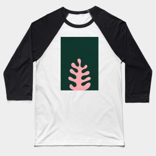 Abstract Shape Botanical Plant Green, Scandi Artwork Baseball T-Shirt
